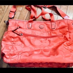 COACH Signature Nylon Multifunction Tote / Bag